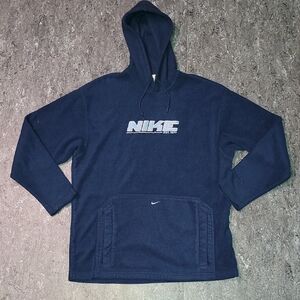 90s. Nike. Embroidered. Fuzzy Hoodie. Oversized LARGE. Streetwear
